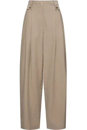 Nanushka Jenci Raw Silk Blend High Waist Pants