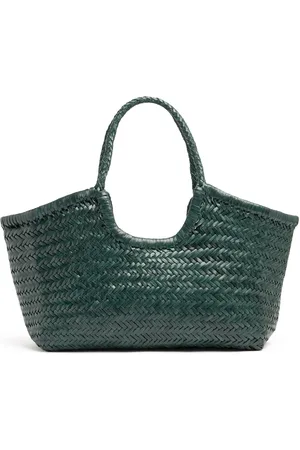 Dragon Diffusion Big Nantucket Woven Leather Basket Bag