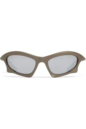 Balenciaga 0229s Bat Rectangle Nylon Sunglasses