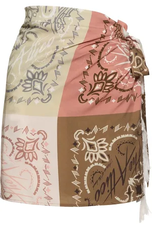 The Attico Bandana Print Muslin Pareo Skirt