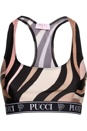 Puccini Printed Lycra Logo Bra Top