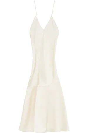 Jil Sander Fluid Viscose Satin Midi Slip Dress