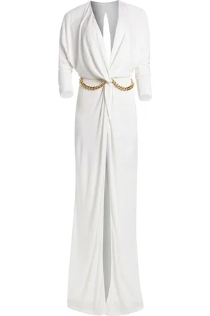 Dundas Garbo Viscose Jersey Long Dress W/chain