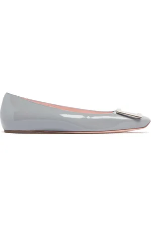 Roger Vivier 10mm Trompette Patent Leather Flats