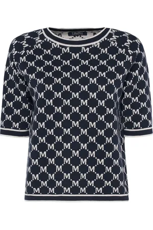 Max Mara Portici Knit Logo Short Sleeved Top