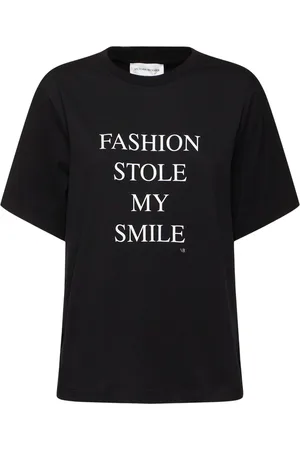 Victoria Beckham Slogan Printed Organic Cotton T-shirt