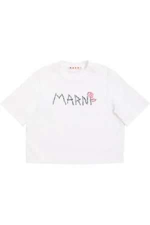 Marni Embroidered Cotton Jersey T-shirt