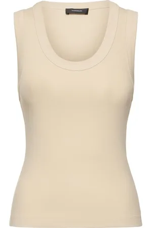 WARDROBE.NYC Cotton Blend Scoop Tank Top