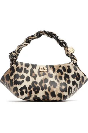 Ganni Mini Bou Leo Print Top Handle Bag