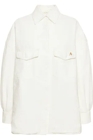 The Attico Cotton Denim Oversized Shirt Jacket