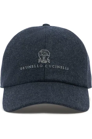 Brunello Cucinelli Logo Wool Flannel Baseball Cap