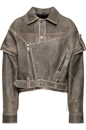 Manokhi Oversize Vintage Leather Jacket