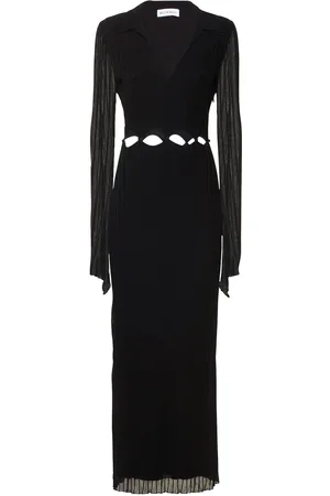 Mach & Mach Cutout Stretch Viscose Midi Dress