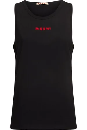 Marni Unbrushed Cotton Fitted Tank Top