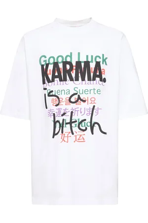 Vetements Good Luck Karma Printed Cotton T-shirt