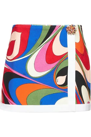 Puccini Terry Cloth Onde Print Mini Skirt