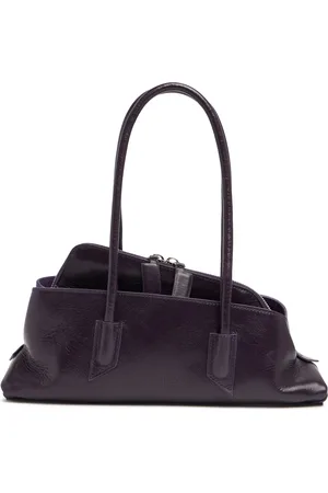 The Attico Small La Passeggiata Crackle Leather Bag