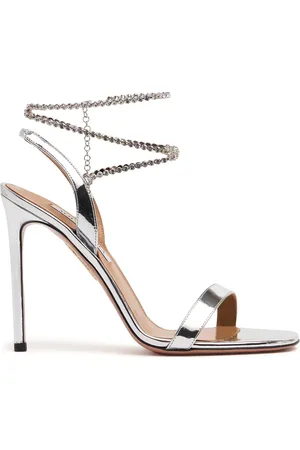 Aquazzura 105mm Careless Whisper Metallic Sandals