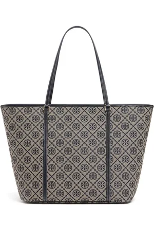 Tory Burch T Monogram Canvas Zip Tote Bag