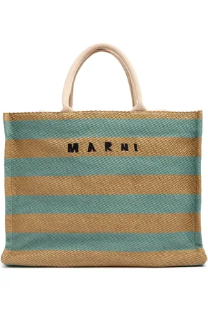 Marni Large Basket Raffia Effect Tote Bag