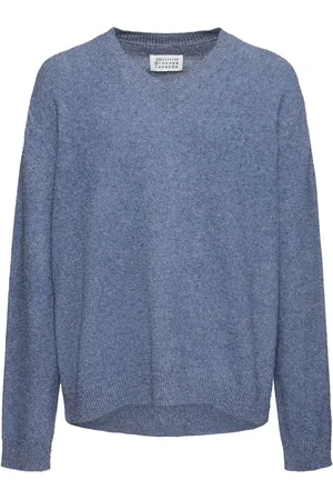 Maison Margiela Wool & Cotton Knit V-neck Sweater