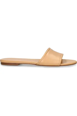 Aeyde 10mm Sumi Flat Leather Slide Sandals