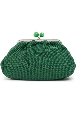 Max Mara Fortuna Raffia Effect Clutch