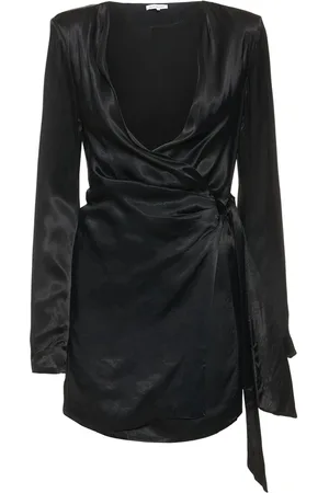 WeWoreWhat Cowl Neck Sheer Viscose Mini Dress