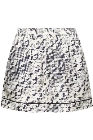 Tory Burch Printed Silk Camp Shorts