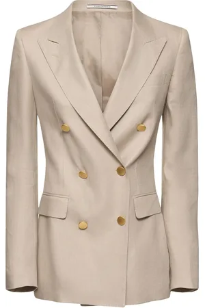 TAGLIATORE J Parigi Double Breasted Linen Blazer