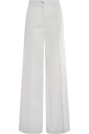 Dolce & Gabbana Cotton Gabardine Wide Pants