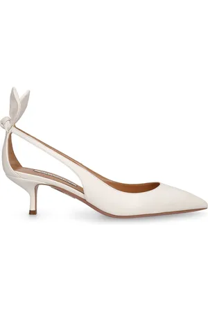 Aquazzura 50mm Bow Tie Leather Pumps