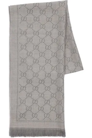 Versace Croc-Effect Chenille Jacquard Scarf