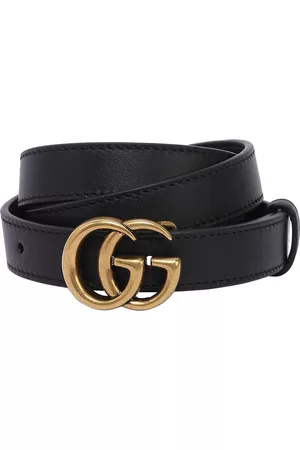 4cm gg canvas & leather belt - Gucci - Women