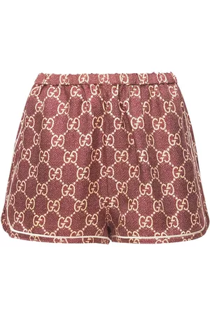 Gucci Women Gg Embroidered Shorts In Pink
