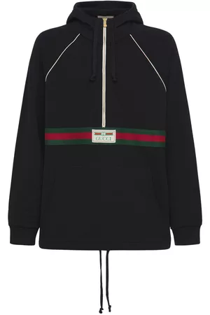 Web Stripe Cotton Jersey Jacket in Black - Gucci