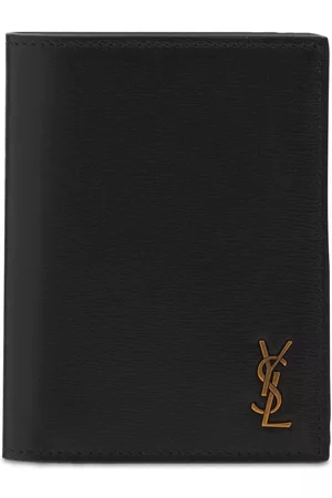 Portadoll Leather Money Clip Wallet in Black - Saint Laurent