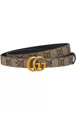 Gucci Women Belts - Gg Marmont Reversible Thin Leather Belt
