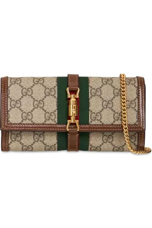 Gucci Gg Supreme Jackie 1961 Wallet On Chain Crossbody Bag