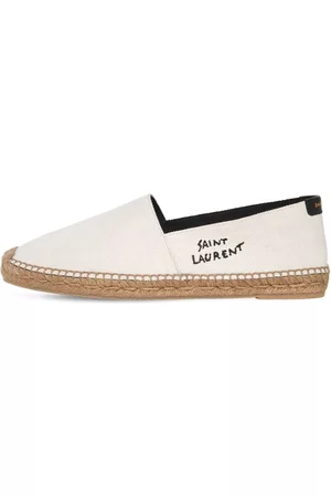 Saint Laurent Men's Logo-Stitched Canvas Espadrilles