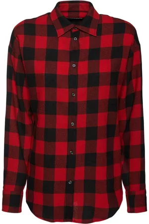 Dsquared2 Easy Dean Icon Check Wool Flannel Shirt