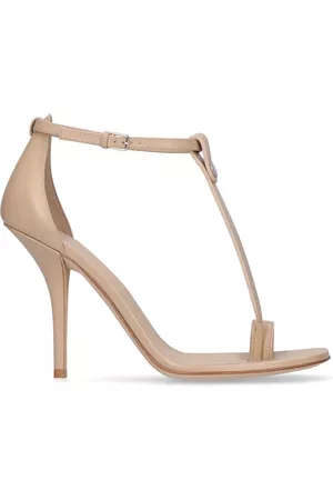 Burberry Women Platform Sandals - 100mm Stefanie Leather Thong Sandals
