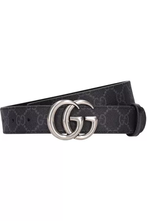 Gucci GG Supreme Buckle Belt in Black for Men