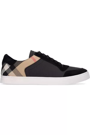Burberry Newport Check Canvas & Leather Sneakers