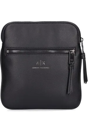 Armani Exchange Logo-patch Camera Crossbody Bag in Black