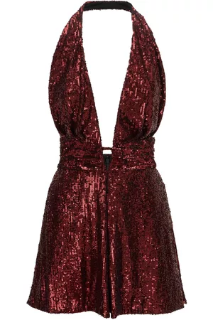 Azzaro Women Playsuits - Stretch Sequined Deep V Neck Playsuit