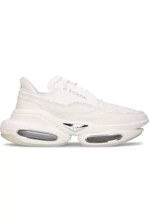 Balmain B Bold Leather & Suede Low Sneakers
