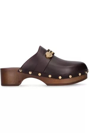 Burberry 25mm Ophelia Leather Studded Clogs
