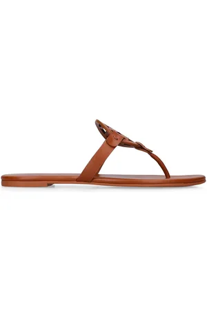 Tory burch leather flip flops hot sale