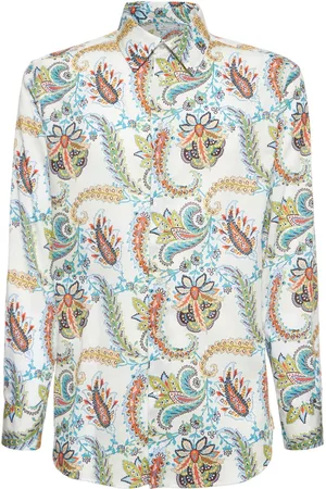 Etro Paisley Pattern T-shirt in White for Men